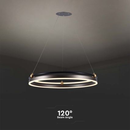 LED Pakabinamas sietynas LED/30W/230V 3000K diametras 62 cm ruda