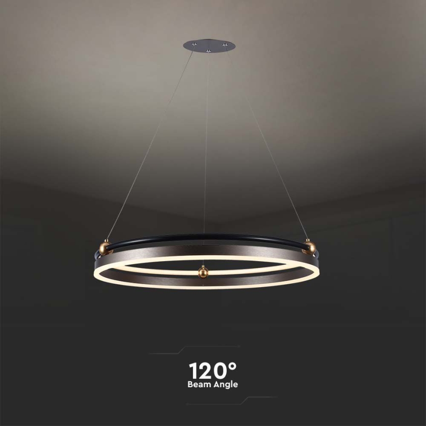 LED Pakabinamas sietynas LED/30W/230V 3000K diametras 62 cm ruda