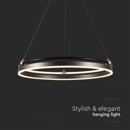 LED Pakabinamas sietynas LED/30W/230V 3000K diametras 62 cm ruda