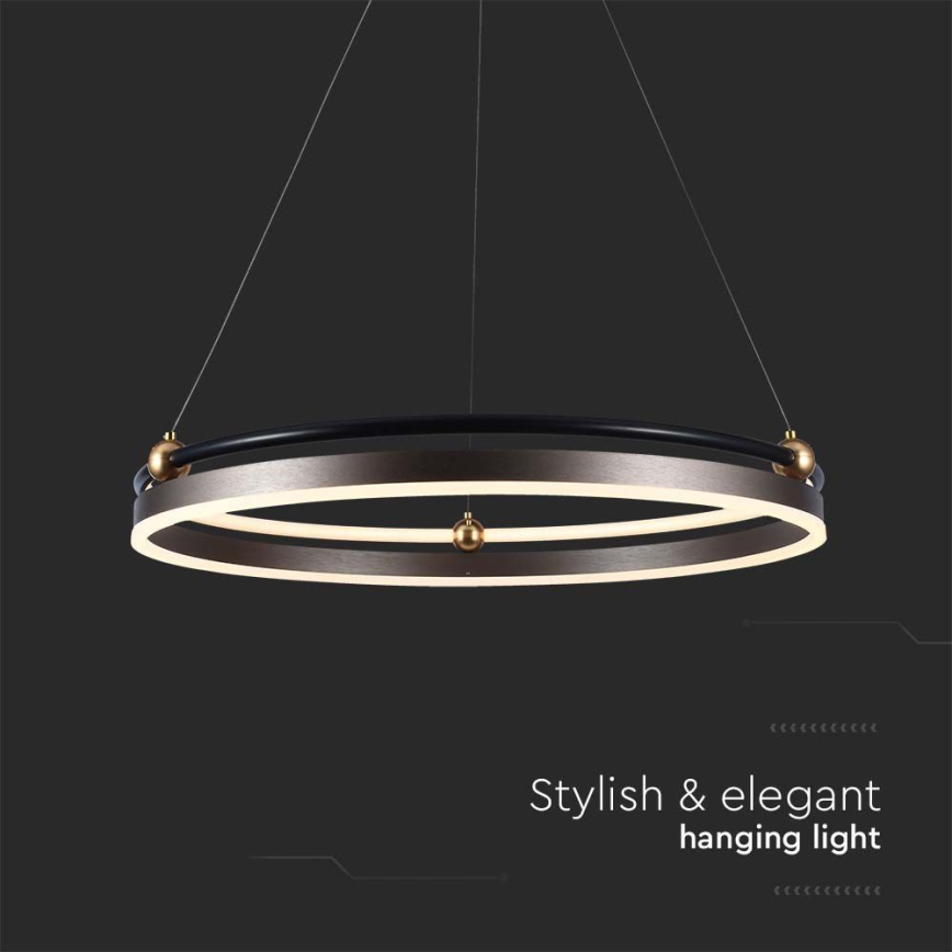 LED Pakabinamas sietynas LED/30W/230V 3000K diametras 62 cm ruda