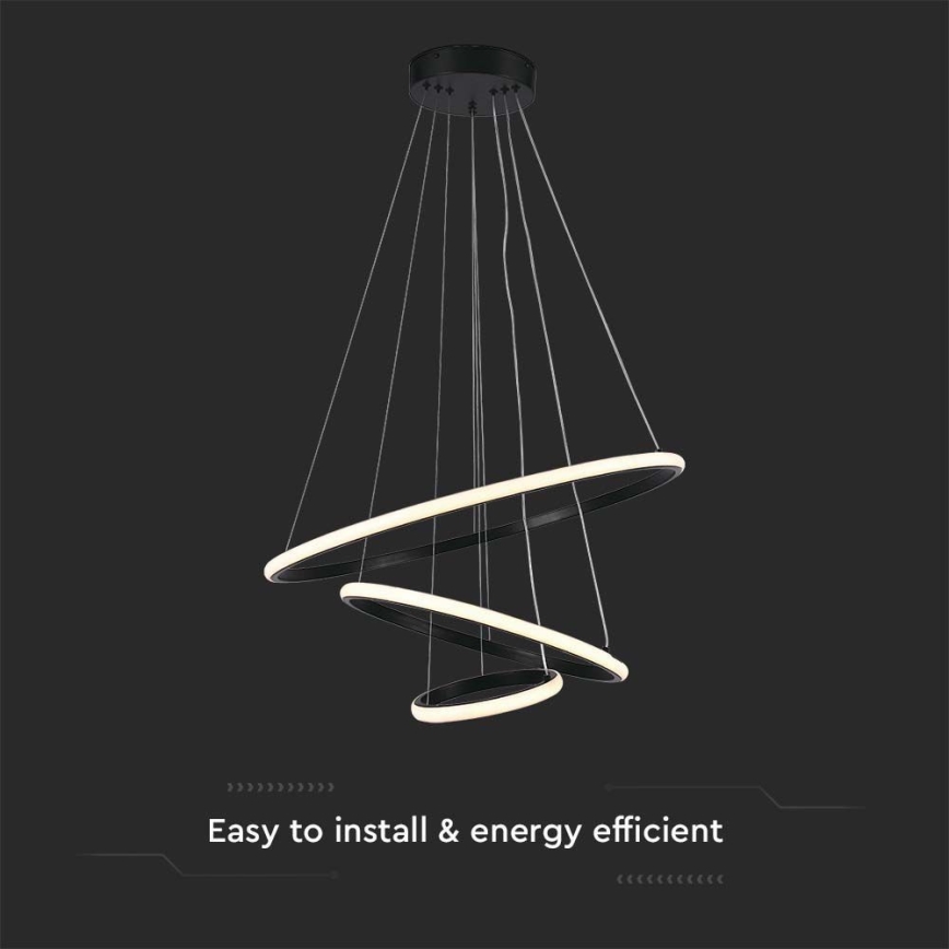 LED Pakabinamas sietynas LED/32W/230V 3000K juoda