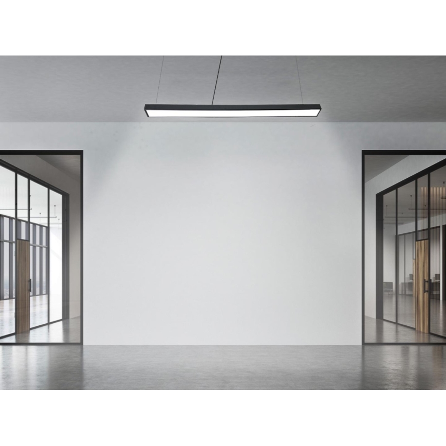LED Pakabinamas sietynas LED/32W/230V 4000K diametras 120 cm juoda