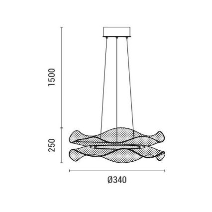 LED Pakabinamas sietynas LED/34W/230V 3000K