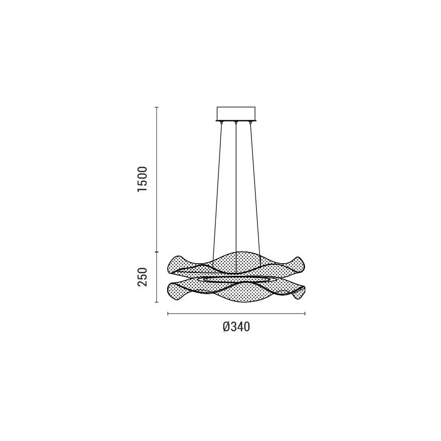 LED Pakabinamas sietynas LED/34W/230V 3000K
