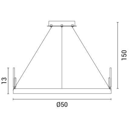 LED Pakabinamas sietynas LED/35W/230V 3000K auksas