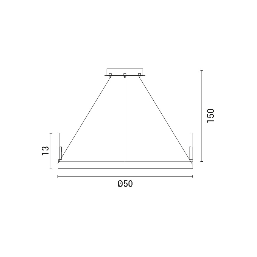LED Pakabinamas sietynas LED/35W/230V 3000K auksas