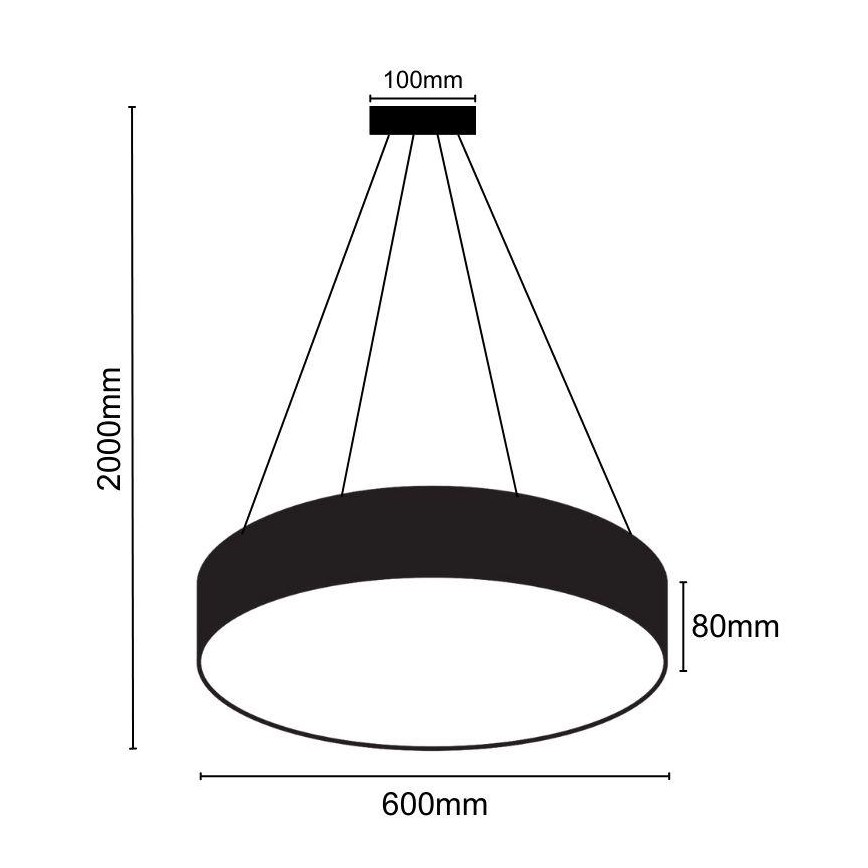 LED Pakabinamas sietynas LED/35W/230V 4000K diametras 60 cm