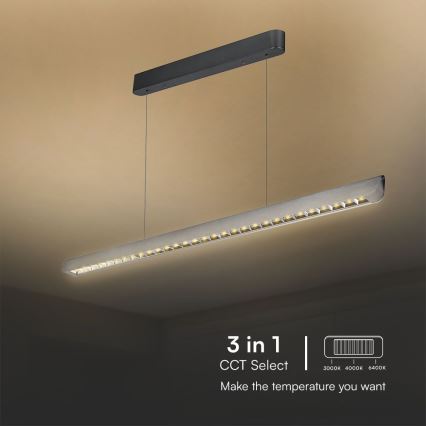 LED Pakabinamas sietynas LED/36W/230V 3000/4000/6400K antracitas