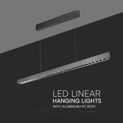 LED Pakabinamas sietynas LED/36W/230V 3000/4000/6400K antracitas