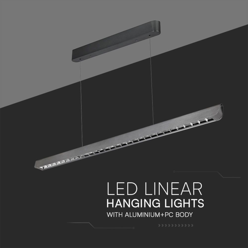 LED Pakabinamas sietynas LED/36W/230V 3000/4000/6400K antracitas