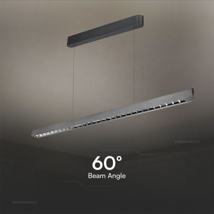 LED Pakabinamas sietynas LED/36W/230V 3000/4000/6400K antracitas