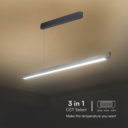 LED Pakabinamas sietynas LED/36W/230V 3000/4000/6400K antracitas