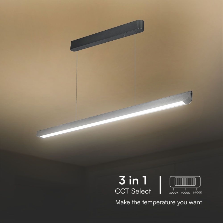 LED Pakabinamas sietynas LED/36W/230V 3000/4000/6400K antracitas