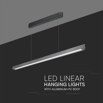 LED Pakabinamas sietynas LED/36W/230V 3000/4000/6400K antracitas