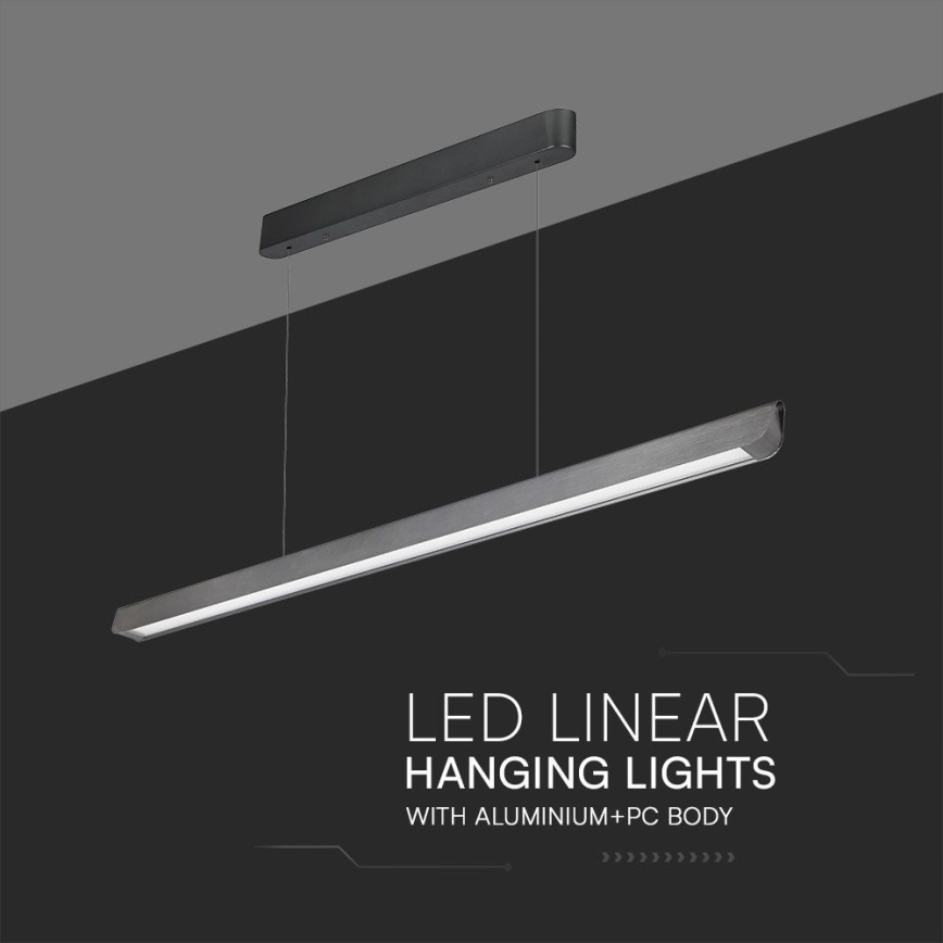 LED Pakabinamas sietynas LED/36W/230V 3000/4000/6400K antracitas