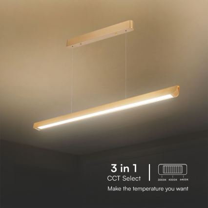LED Pakabinamas sietynas LED/36W/230V 3000/4000/6400K auksas