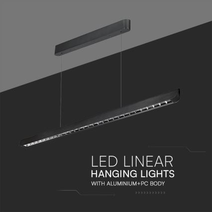 LED Pakabinamas sietynas LED/36W/230V 3000/4000/6400K juoda