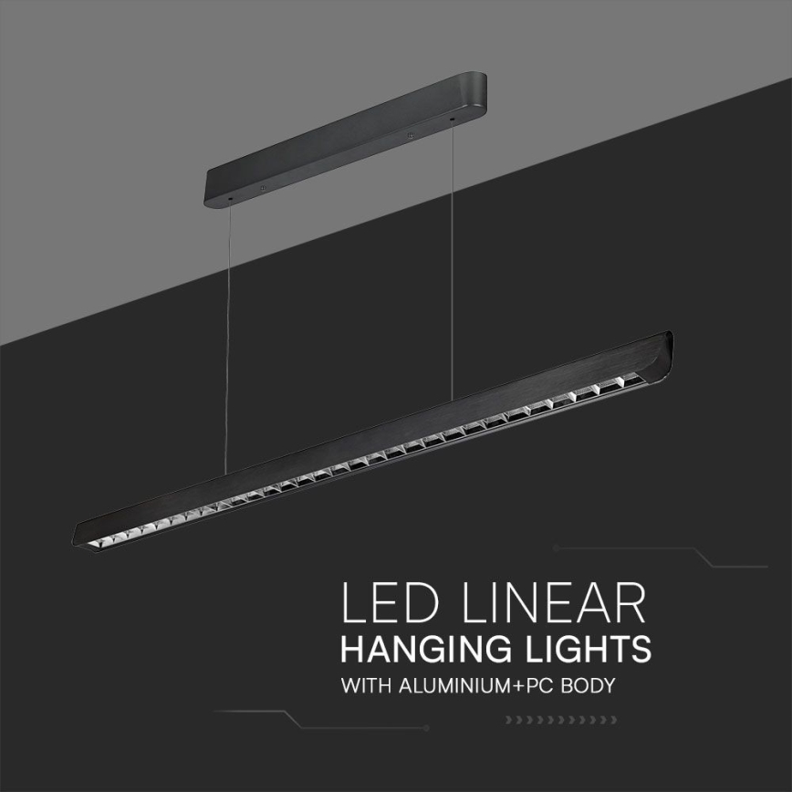 LED Pakabinamas sietynas LED/36W/230V 3000/4000/6400K juoda