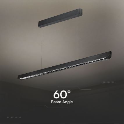 LED Pakabinamas sietynas LED/36W/230V 3000/4000/6400K juoda