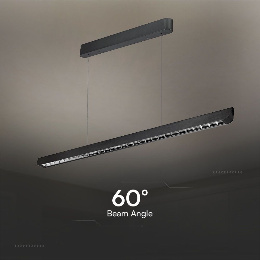LED Pakabinamas sietynas LED/36W/230V 3000/4000/6400K juoda