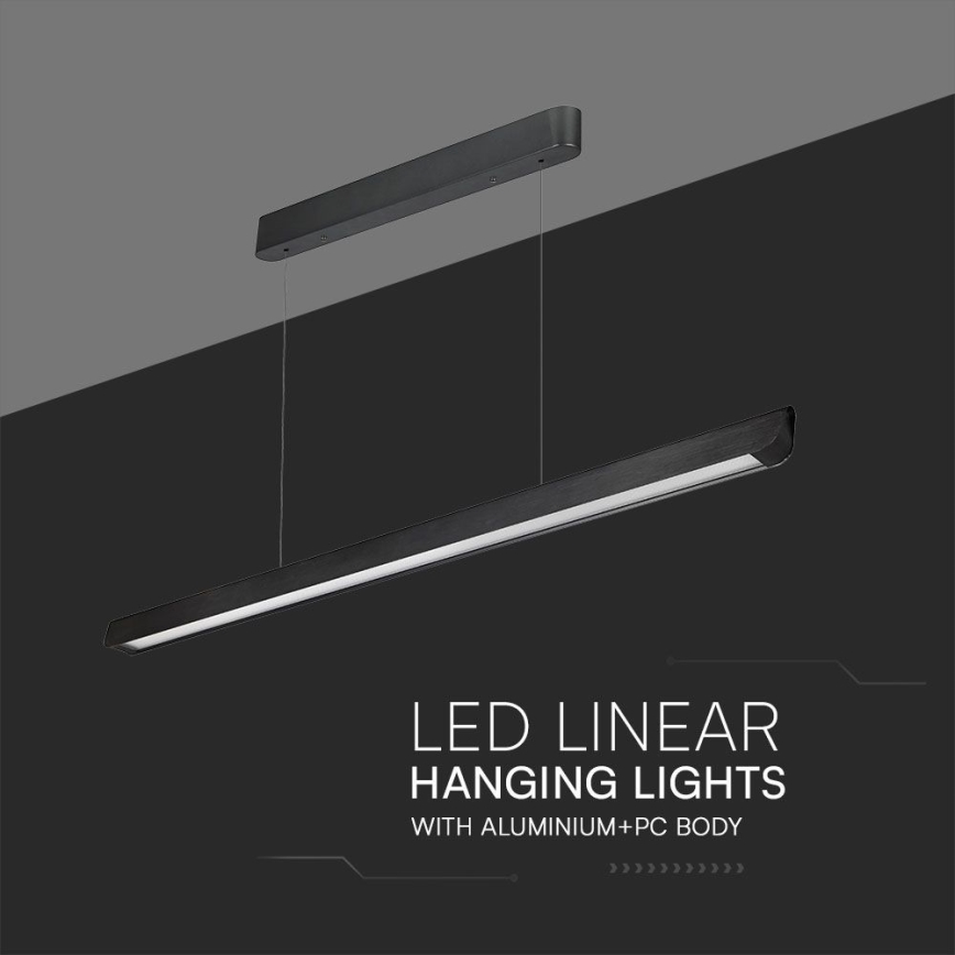 LED Pakabinamas sietynas LED/36W/230V 3000/4000/6400K juoda