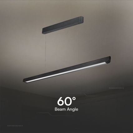LED Pakabinamas sietynas LED/36W/230V 3000/4000/6400K juoda