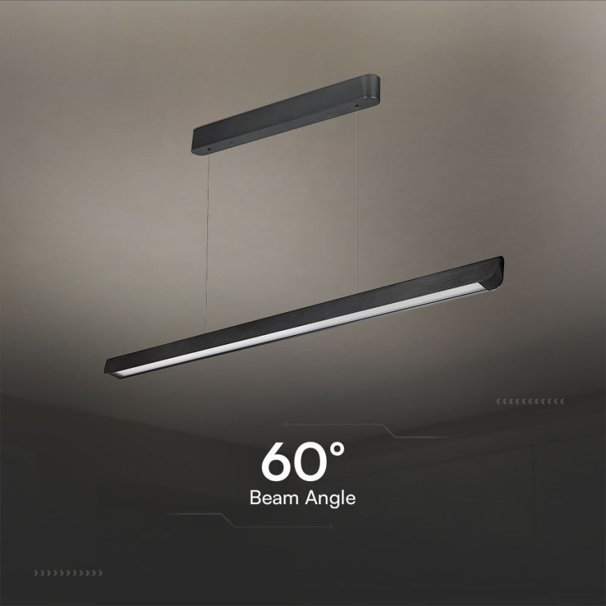 LED Pakabinamas sietynas LED/36W/230V 3000/4000/6400K juoda