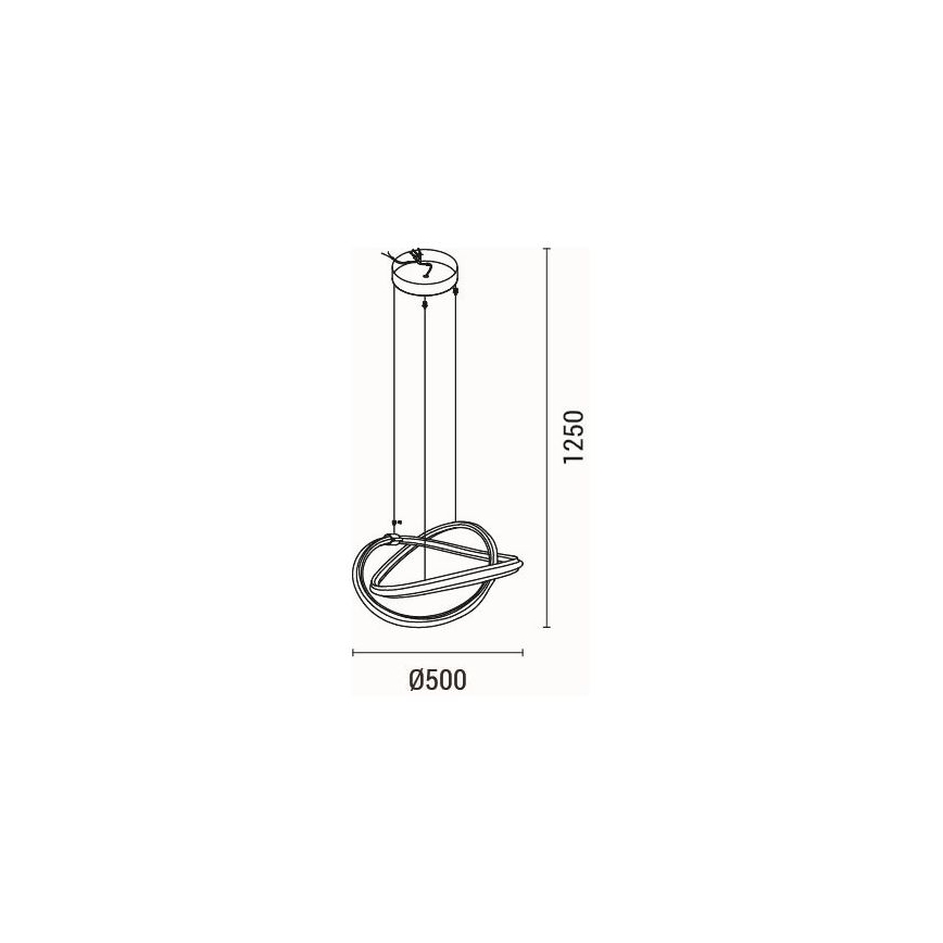 LED Pakabinamas sietynas LED/38W/230V 3000K 50x120 cm