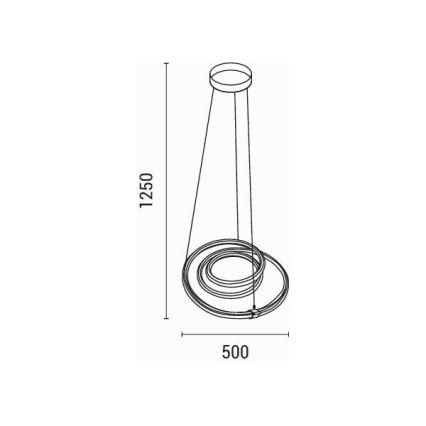 LED Pakabinamas sietynas LED/38W/230V 3000K 50x50 cm