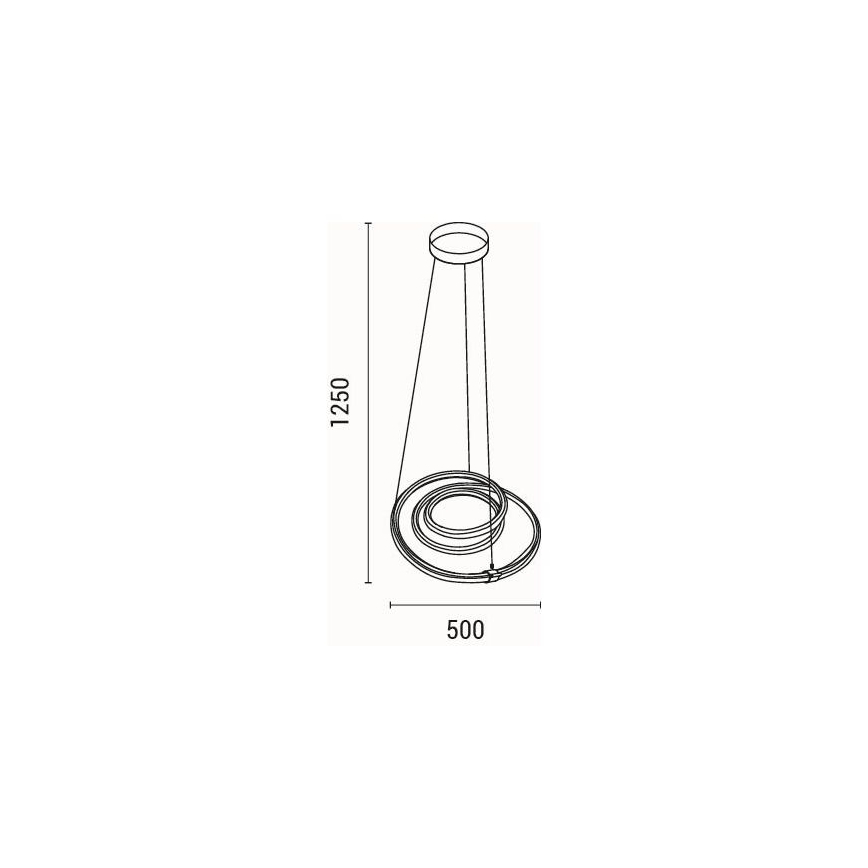 LED Pakabinamas sietynas LED/38W/230V 3000K 50x50 cm