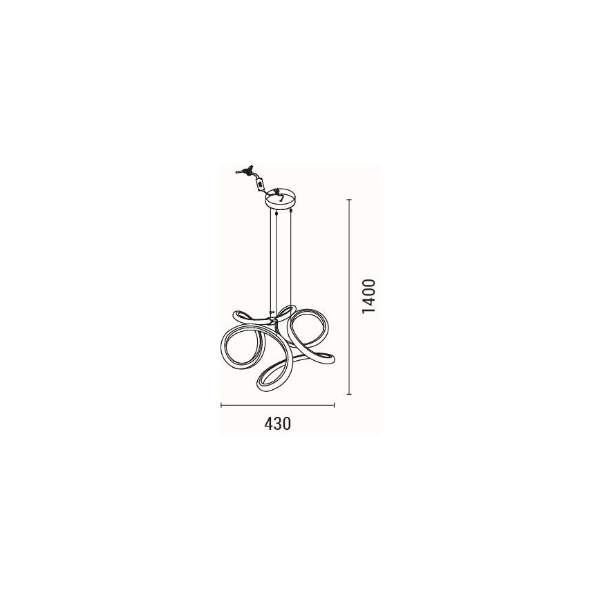 LED Pakabinamas sietynas LED/38W/230V 3000K