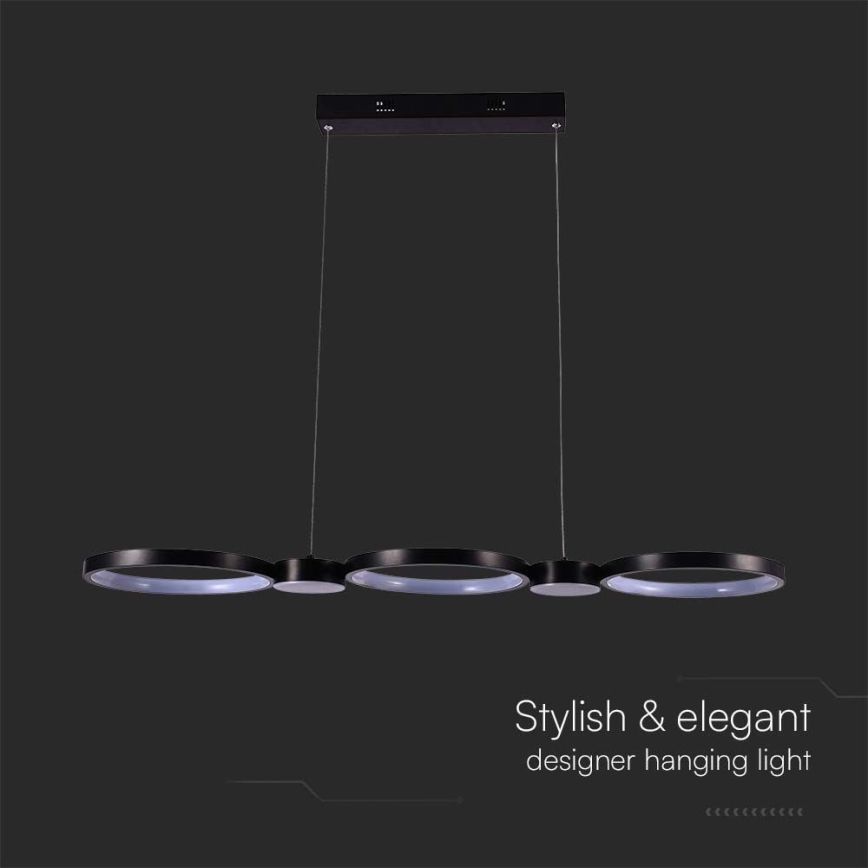 LED Pakabinamas sietynas LED/38W/230V 4000K juoda