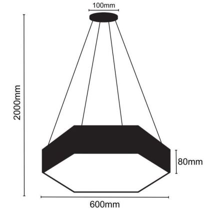 LED Pakabinamas sietynas LED/40W/230V 4000K diametras 60 cm