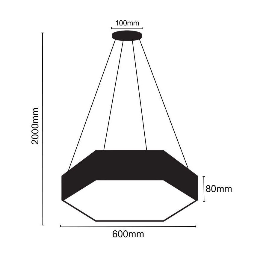 LED Pakabinamas sietynas LED/40W/230V 4000K diametras 60 cm