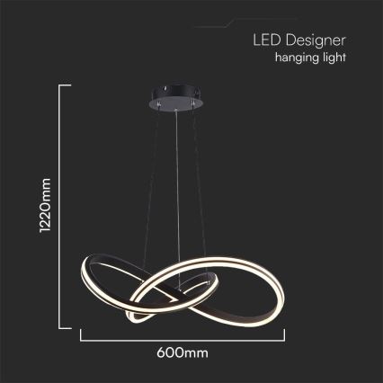 LED Pakabinamas sietynas LED/40W/230V 3000/4000/6400K