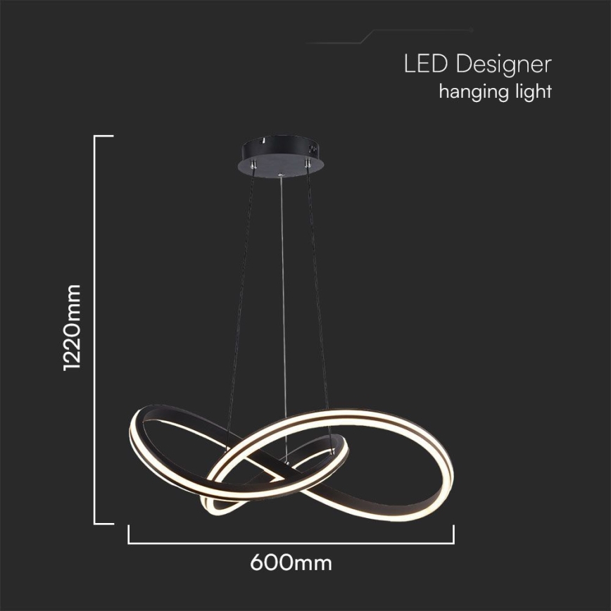 LED Pakabinamas sietynas LED/40W/230V 3000/4000/6400K