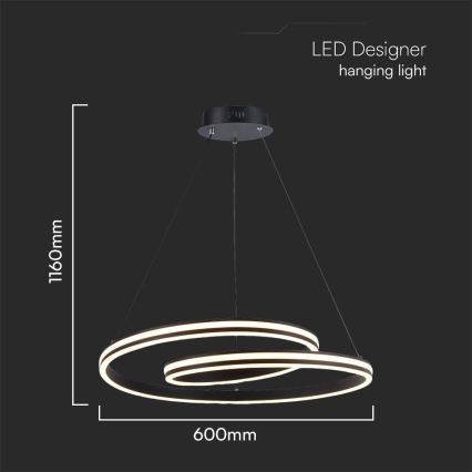 LED Pakabinamas sietynas LED/40W/230V 3000/4000/6400K