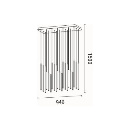 LED Pakabinamas sietynas LED/47W/230V 3000K