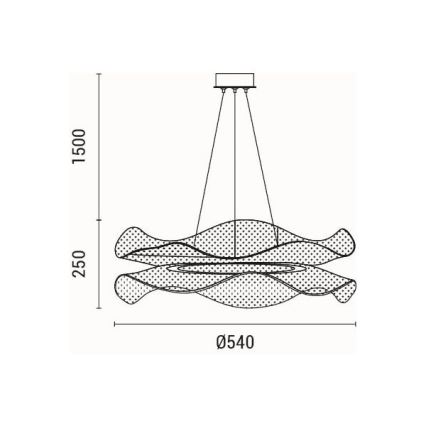 LED Pakabinamas sietynas LED/48W/230V 3000K