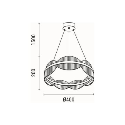 LED Pakabinamas sietynas LED/48W/230V 3000K
