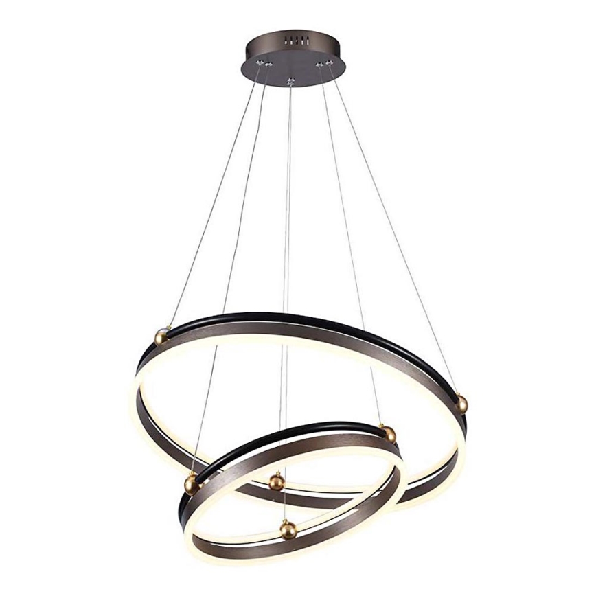 LED Pakabinamas sietynas LED/50W/230V 3000K diametras 62 cm ruda
