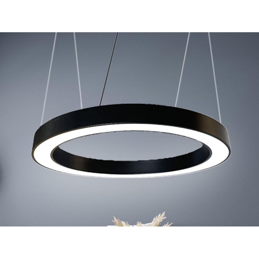 LED Pakabinamas sietynas LED/50W/230V 4000K diametras 100 cm juoda