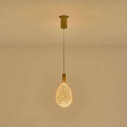LED Pakabinamas sietynas LED/6,3W/230V 3000K auksas diametras 14 cm