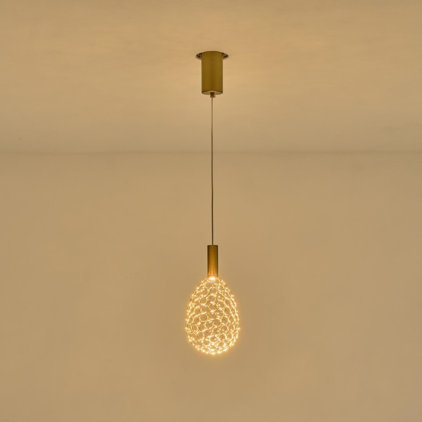 LED Pakabinamas sietynas LED/6,3W/230V 3000K auksas diametras 14 cm