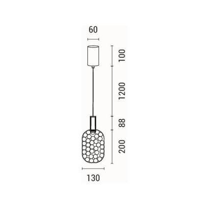 LED Pakabinamas sietynas LED/6,3W/230V 3000K auksas diametras 20 cm