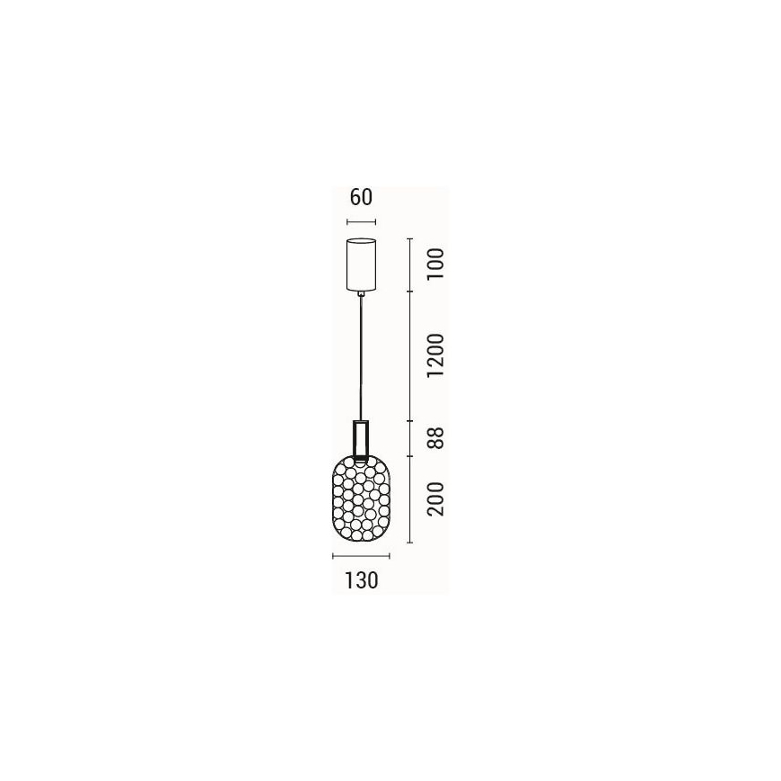 LED Pakabinamas sietynas LED/6,3W/230V 3000K auksas diametras 20 cm
