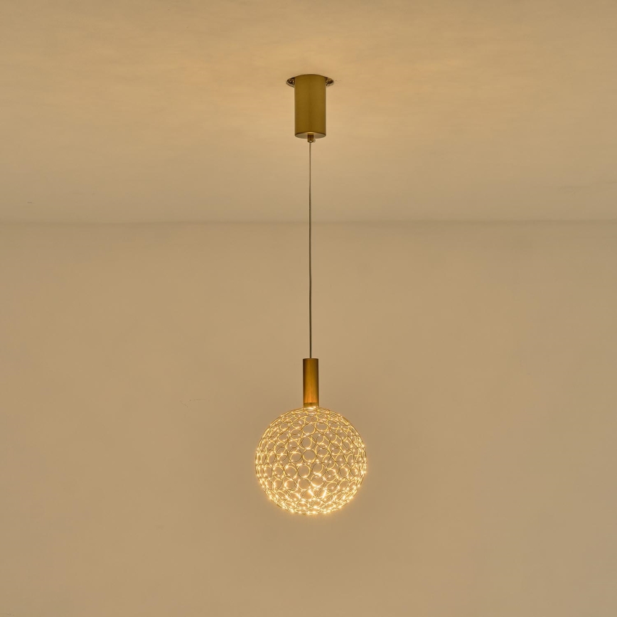 LED Pakabinamas sietynas LED/6,3W/230V 3000K auksas diametras 20 cm
