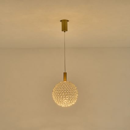 LED Pakabinamas sietynas LED/6,3W/230V 3000K auksas diametras 25 cm