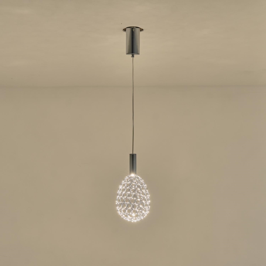 LED Pakabinamas sietynas LED/6,3W/230V 3000K blizgus chromas diametras 14 cm