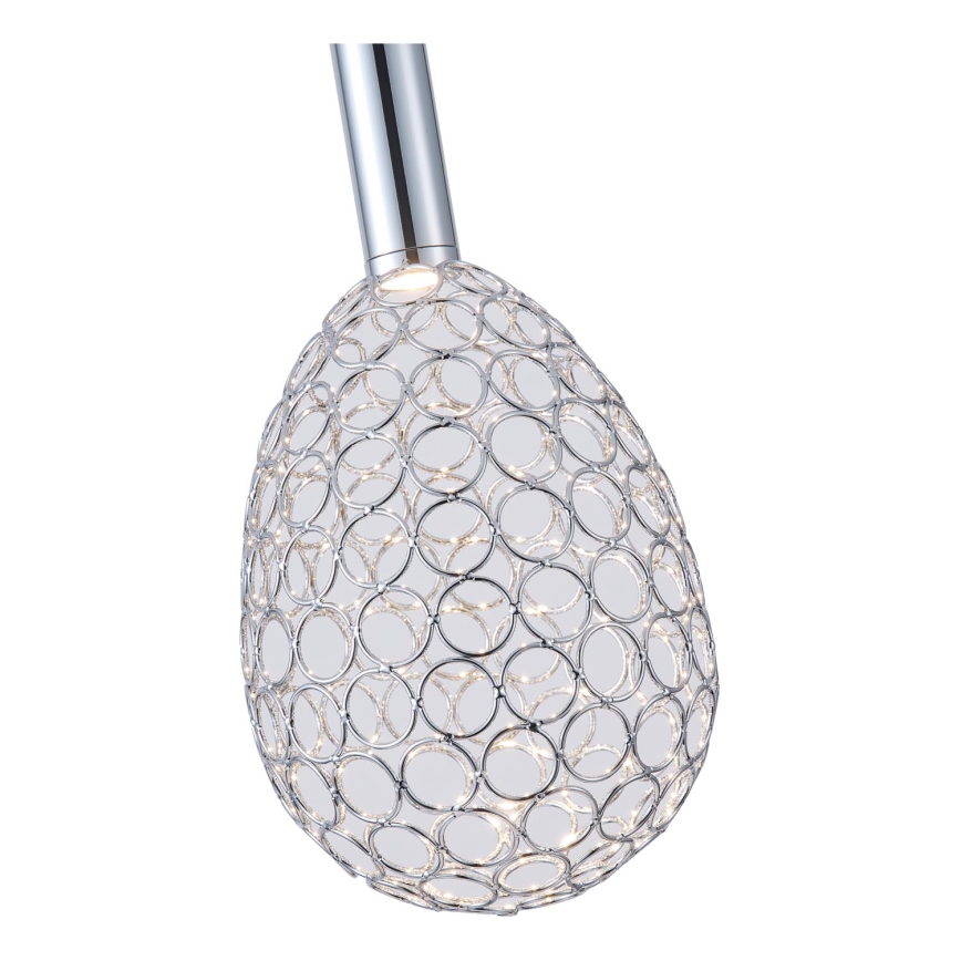 LED Pakabinamas sietynas LED/6,3W/230V 3000K blizgus chromas diametras 14 cm